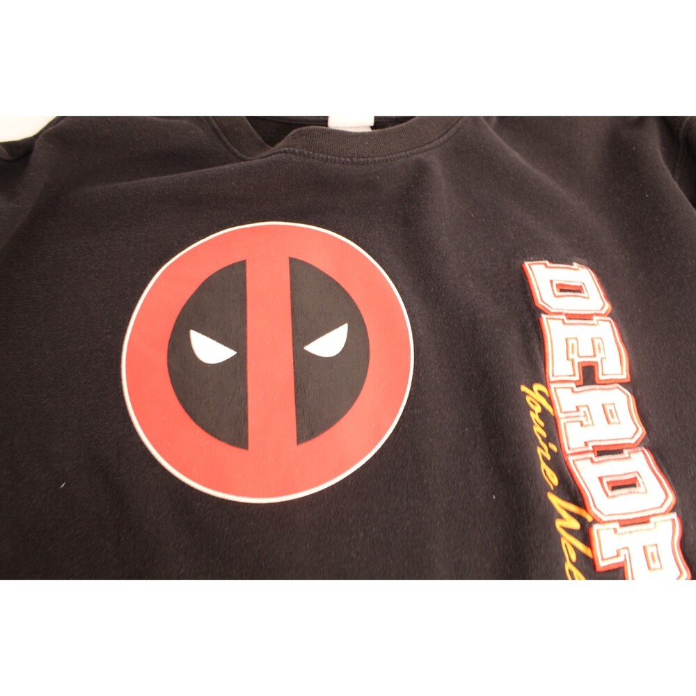 Marvel Comics Sweatshirt XL Youth Deadpool Maximum Effort 91 Embroidered Graphic - Picture 6 of 9
